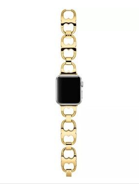 ✨ Tory Burch Gold Gemini Link Bracelet For Apple Watch 38mm 40mm 41mm SS EUC ⌚️
